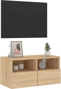 vidaXL Ντουλάπι Τοίχου Τηλεόρασης Sonoma Δρυς 60x30x30 εκ. Επεξ. Ξύλο