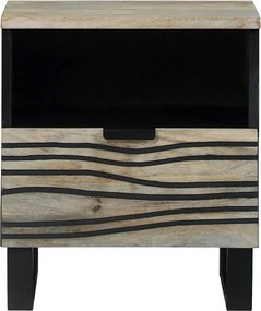 vidaXL Κομοδίνο Λευκό 40 x 33 x 46 εκ. Επεξεργασμένο Ξύλο