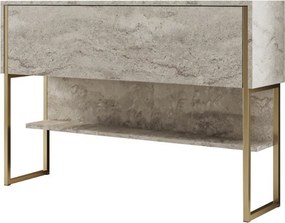 Μπουφές Luxe Megapap χρώμα travertine - χρυσό 120x30x80εκ.