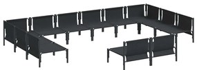 vidaXL Σετ Καναπέ Κήπου 12 pcs Ανθρακί Ατσάλι