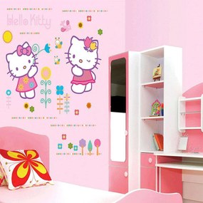 Αυτοκόλλητα Τοίχου Βινυλίου Hello Kitty XL 5193 Multi Ango