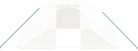 vidaXL Θερμοκήπιο Λευκό 32 μ² 8 x 4 x 2 μ. με Ατσάλινο Πλαίσιο