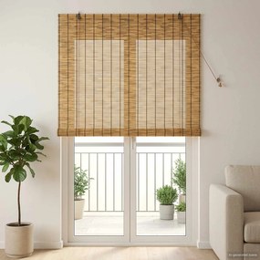 vidaXL Ρόλερ (στόρι) Καφέ 120 x 220 cm Καλάμι