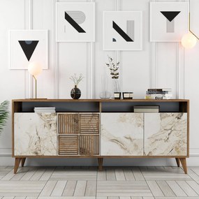 Κονσόλα Καρυδί / Λευκό GAFLIE 180x35x78
