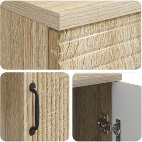 vidaXL Γραφείο Sonoma Δρυς 142,5 x 50 x 75 εκ. Επεξεργασμένο Ξύλο