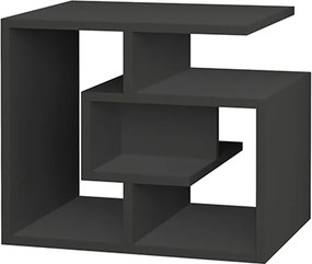 Τραπεζάκι βοηθητικό Labirent Megapap χρώμα ανθρακί 54x40x45εκ.