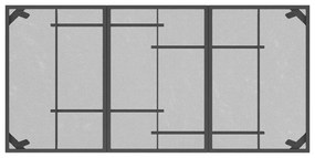 vidaXL Σετ Τραπεζαρίας Κήπου 7 Τεμαχίων Ανθρακί από Μεταλλικό Πλέγμα