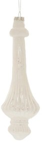 Στολίδι Χριστουγεννιάτικο Κρεμαστό 86107 8x22cm Pearl White