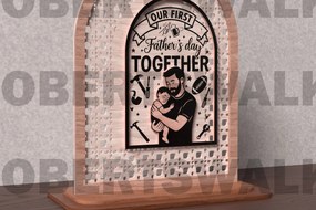 Σετ των 2 Intra απο ξύλο plywood Χρώμα wenge 3mm-4mm πάχος - Πρώτη Γιορτή του Πατέρα μαζί Σ Δίασταση 20x20 cm INTRAFABR-115554842