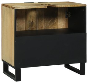 vidaXL Ντουλάπι Νεροχύτη 62 x 33 x 58 εκ. από Στερεό Ξύλο Μάνγκο και Τεχνητό Ξύλο