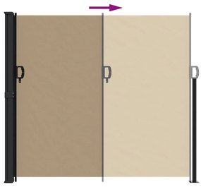 Σκίαστρο Πλαϊνό Συρόμενο Taupe 180 x 500 εκ. - Μπεζ-Γκρι