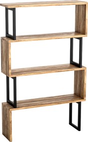 Βιβλιοθήκη Καρυδί CLUZON 80x22x128