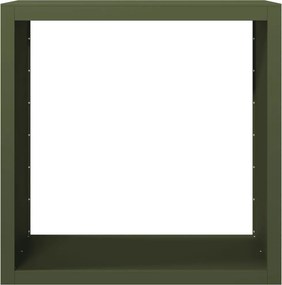 vidaXL Ράφι Καυσόξυλων Πράσινη 100x40x100 εκ. Ατσάλινο