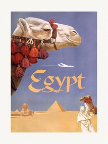 Εικονογράφηση Egypt.Fly, Vintage Travel Poster, (30 x 40 cm)