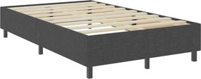 vidaXL Κρεβάτι Boxspring Σκούρο Γκρι 120 x 200 εκ. Υφασμάτινο
