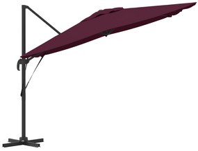 vidaXL Ρώμη Ομπρέλα Κόκκινο 286 x 285 x 265 εκ Πολυεστέρας, Αλουμίνιο