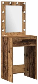 vidaXL Τραπέζι περιποίησης με συρτάρι 3 pcs Καφέ 40 x 41 x 135 εκ.