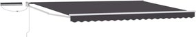 vidaXL Ηλεκτρικό Αναδιπλούμενο Σκίαστρο Ανθρακί 5 x 3 m