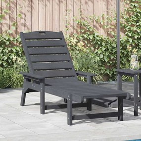 vidaXL Ξαπλώστρα Ανοιχτό γκρι 73.5 x 92 x 90εκ Πλαστικό