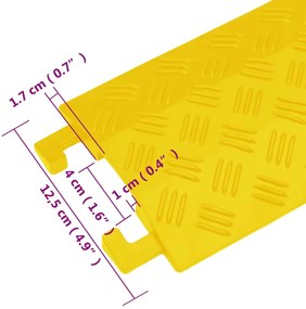 vidaXL Προστατευτικά Κανάλια Καλωδίων Κίτρινα 4 τεμ. 98,5 εκ.