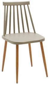 Chair Aurora PP mocha-natural leg 43x48x79cm 43x48x79 εκ.