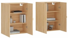 vidaXL Ντουλάπια Τοίχου 2 τεμ. Sonoma Δρυς 69,5 x 34 x 90 εκ.