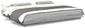 vidaXL Πλαίσιο Κρεβατιού Γκρι Sonoma 200x200 εκ. Επεξεργασμένο Ξύλο