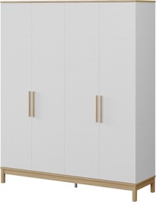 Ντουλάπα Ξύλο / Λευκό Δρυς DEVUFLA 181.1x52.3x219.85