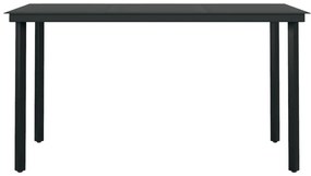 vidaXL Σετ Τραπεζαρίας Κήπου 5 Τεμαχίων Γκρι με Μαξιλάρια