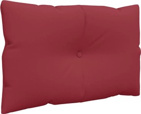 vidaXL Μαξιλάρια Παλέτας 3 τεμ. Μπορντό Υφασμάτινα