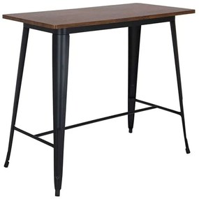 Τραπέζι Μπαρ Relix Ε5212,1W 120x60x102cm Black-Walnut Metal,Wood