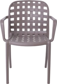 DENON Πολυθρόνα Στοιβαζόμενη PP-UV Καφέ Mocha   1τμχ