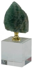 Artekko Sabrab Επιτραπέζιο Διακοσμητικό Γυάλινο με Πέτρα (7x7x20)cm