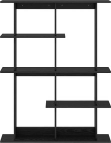 vidaXL Ράφι Τοίχου Μαύρη Δρυς 102 x 20 x 130 εκ. Επεξεργασμένο Ξύλο