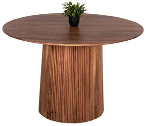 ΤΡΑΠΕΖΙ ΤΡΑΠΕΖΑΡΙΑΣ ΣΤΡΟΓΓΥΛΟ GROOT HM9684 ΜΑΣΙΦ ΞΥΛΟ ΑΚΑΚΙΑΣ ΣΕ ΦΥΣΙΚΟ Φ120x79Υεκ