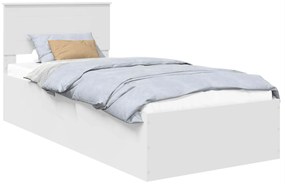 vidaXL Σκελετός Κρεβατιού Λευκό 120 x 200 cm Επεξεργασμένο ξύλο