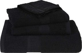 vidaXL Πετσέτες FROGN 10 τεμ. Μαύρες 100x200 εκ. 360 γρ./μ²
