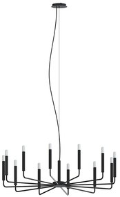 Φωτιστικό Οροφής Orto B 11464 101.5x170cm 10W 12xE14 Black Nowodvorski