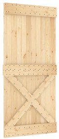 vidaXL Συρόμενη Μεσόπορτα με Μηχανισμό 95 x 210 εκ. Μασίφ Ξύλο Πεύκου
