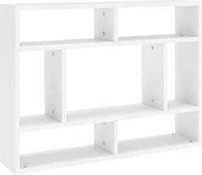 vidaXL Ραφιέρα Τοίχου Λευκή 75 x 16 x 55 εκ. από Επεξεργασμένο Ξύλο