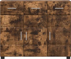 vidaXL Πλαϊνό γραφείο FLORIN 88,5 x 30,5 x 73 εκ Καπνιστό Δρύς