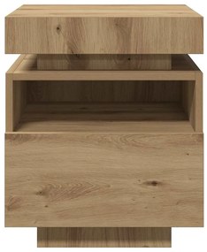 vidaXL Κομοδίνο με φώτα LED Artisan Oak 40x39x48,5 cm