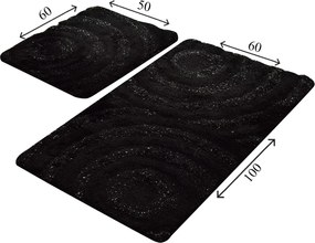 Acrylic Bathmat Set (2 Pieces) Wave - Black Black
Anthracite