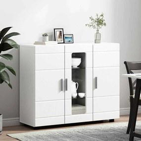 vidaXL Πλαϊνό γραφείο Λευκό 55.5 x 29 x 100 εκ Επεξεργασμένο ξύλο