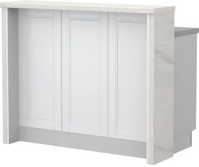 Πάγκος νησίδας Tahoma-Μήκος: 120 εκ.-Λευκό ματ-White Marble