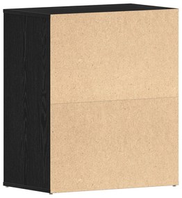 vidaXL Ντουλάπι Παπουτσιών Μαύρο Δρυς 60x35x70 εκ Επεξεργασμένο Ξύλο