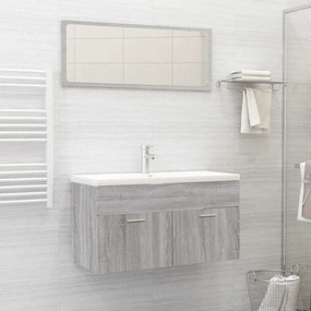 vidaXL Σετ Επίπλων Μπάνιου 2 Τεμαχίων Γκρι sonoma από Τεχν. Ξύλο