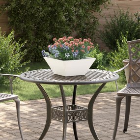 vidaXL Γλάστρα Κήπου  Λευκή 35x35x15 cm, Μεταλλική