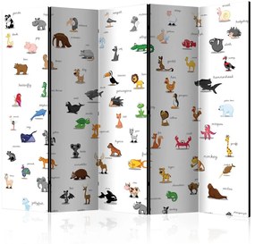 Διαχωριστικό με 5 τμήματα - animals (for children) II [Room Dividers]