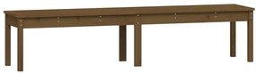 vidaXL Πάγκος Κήπου Διθέσιος Μελί 203,5x44x45 εκ. Μασίφ Ξύλο Πεύκου